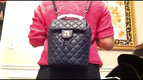 chanel urban spirit backpack mod shot